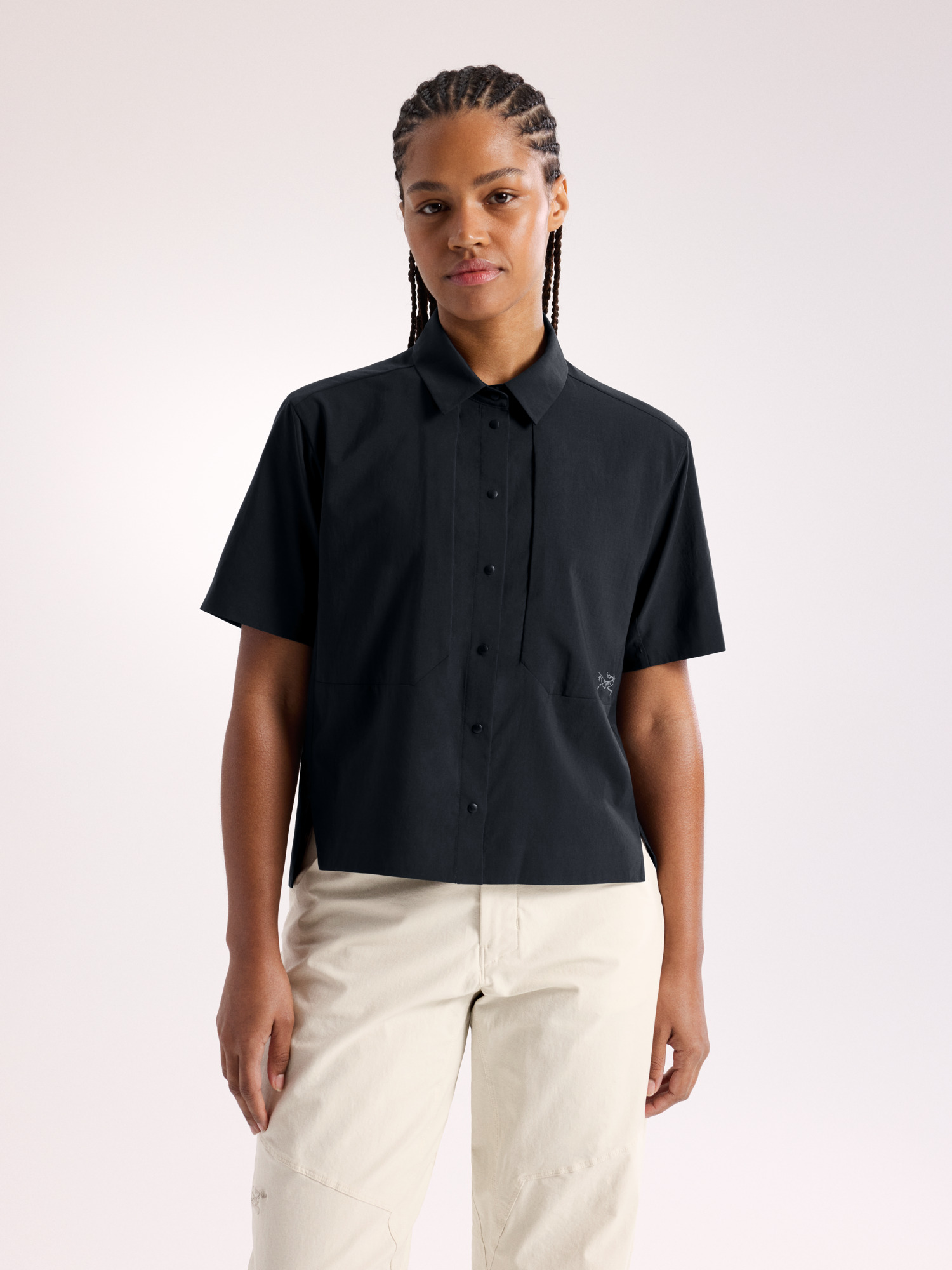 S26-X000009498-Sima-Shirt-SS-Black-Women-s-Front-View